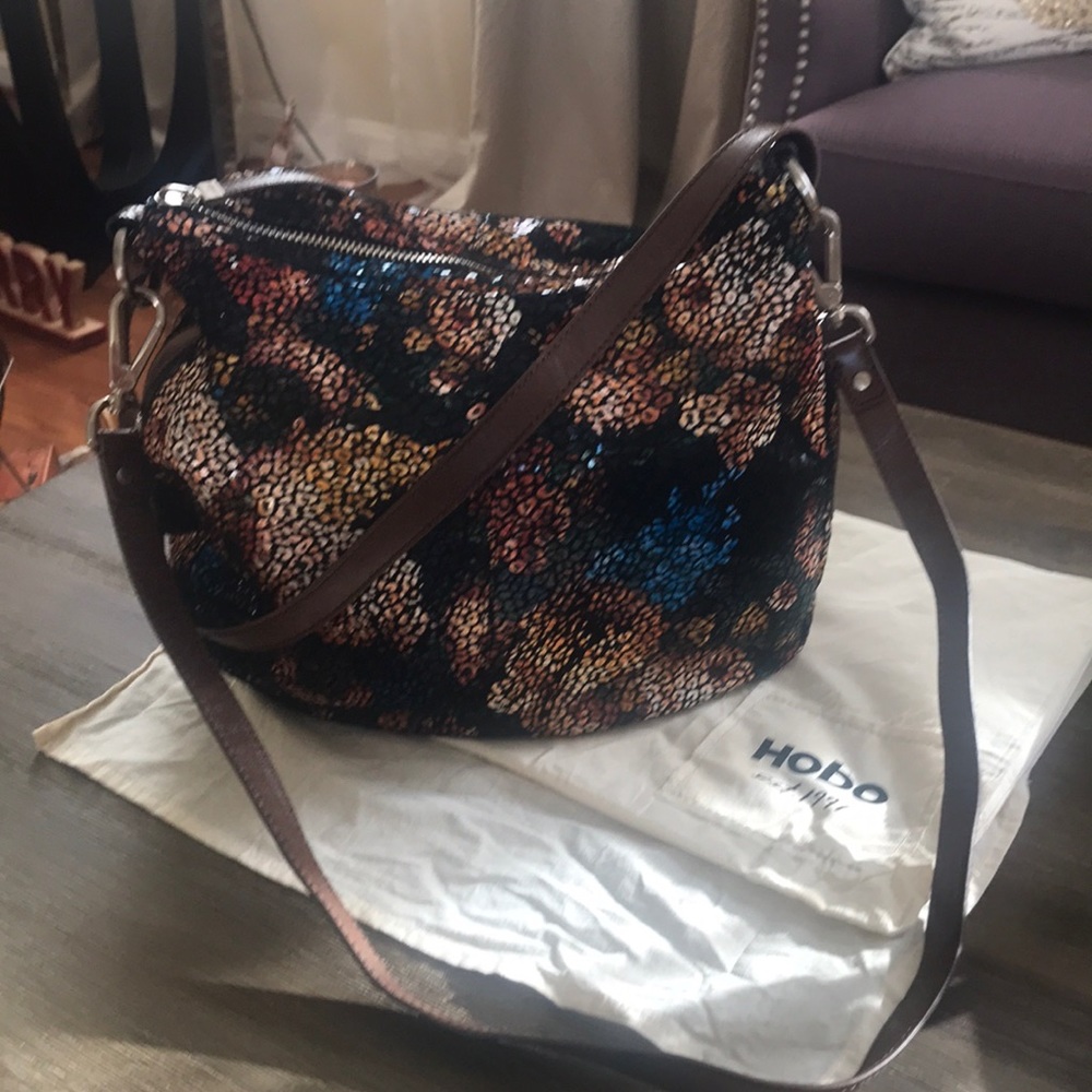 HOBO Animal Print Crossbody leather Bag